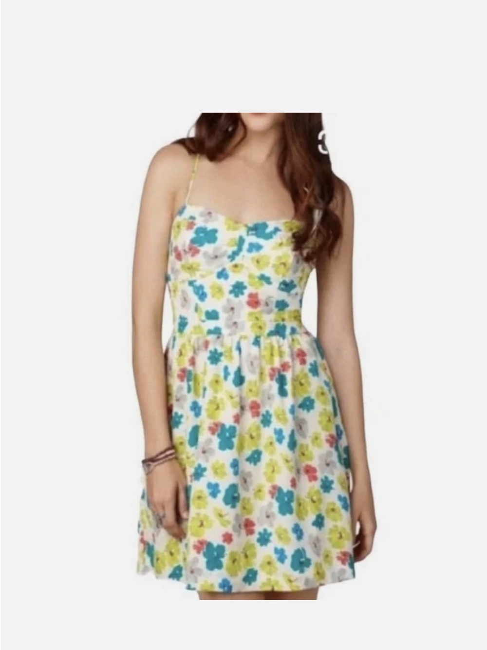 Vintage American Eagle Floral Spaghetti-Strap Sundress size 4